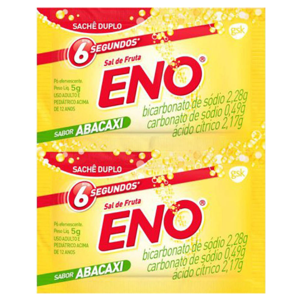 Sal de Fruta Eno Gsk Efervescente Abacaxi | Com 2 Sachês