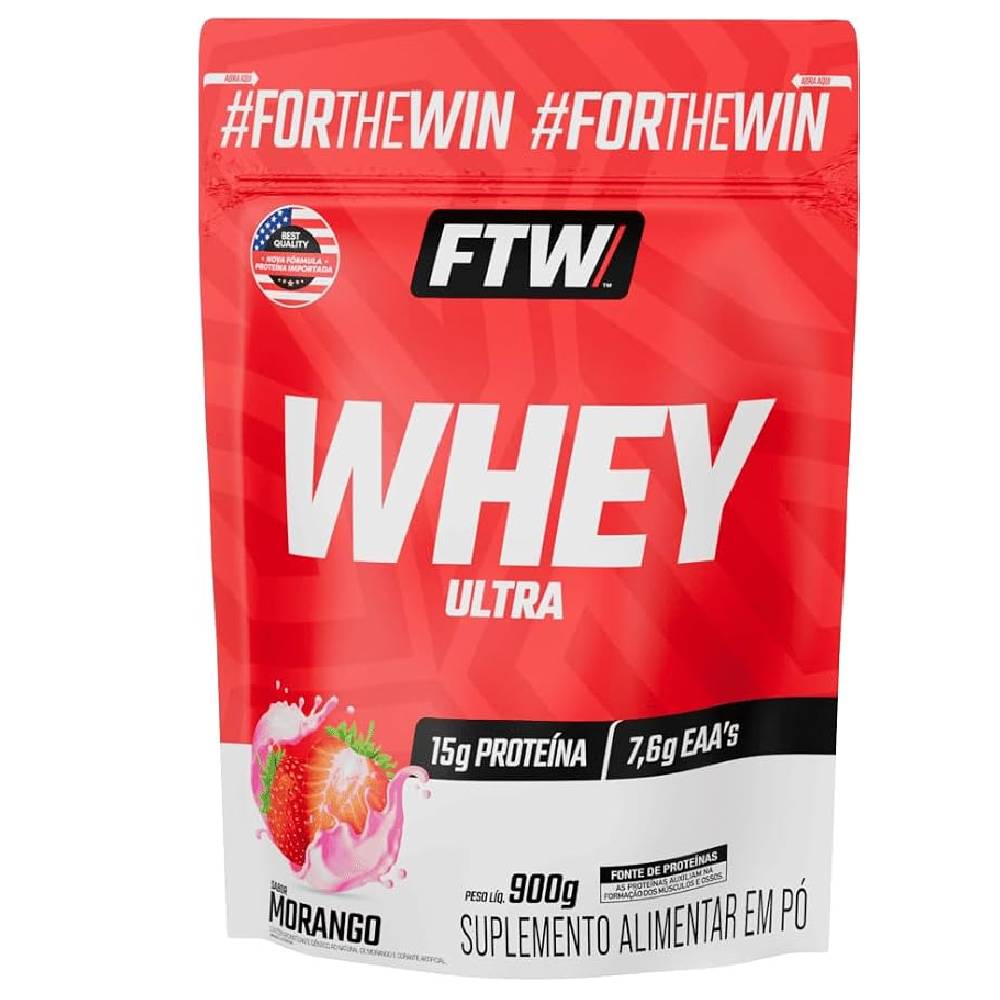 WHEY ULTRA REFIL MORANGO 900G FTW